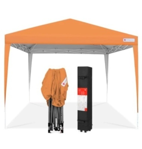 Outdoor Portable Pop Up Canopy Tent w/ Carrying Case, 10x10ft, Appears New