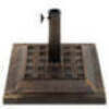 26lb Steel Square Patio Umbrella Base Stand, Basketweave Pattern