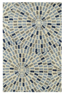 Kaleen Rug - Rosaic Blue, Rectangular 2' x 3'. Appears New