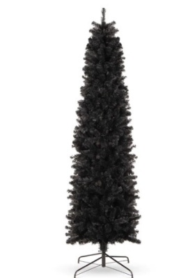 Black Artificial Pencil Holiday Christmas Tree,NEW