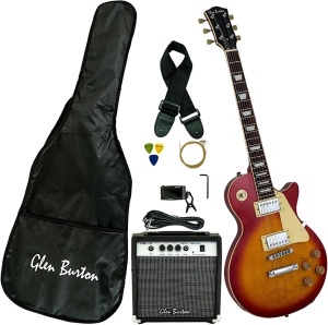 Glen Burton GE320BCO-CBS Classic LP-Style Electric Guitar Kit, Cherry Burst. Appears New