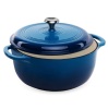 6qt Non-Stick Enamel Cast-Iron Dutch Oven Kitchen Cookware w/ Side Handles, Appears New