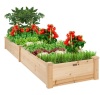 8x2ft Wooden Raised Garden Bed Planter for Garden, Lawn, Yard, Appears New