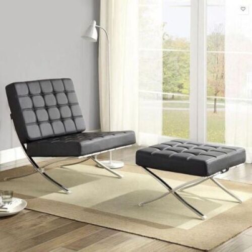 Barcelona Foldable Lounge Chair with Ottoman&nbsp;