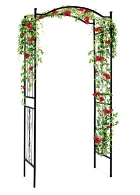 Steel Garden Arch Arbor Trellis for Climbing Plants - 92in,NEW