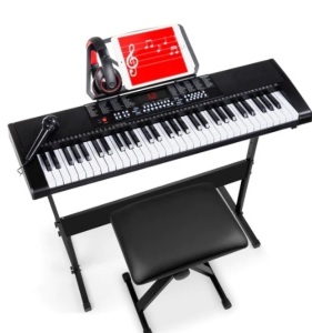 61-Key Beginners Electronic Keyboard Piano Set w/ 3 Modes, Microphone,NEW