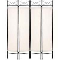 4-Panel Folding Privacy Screen Room Divider Decoration Accent, 6ft
