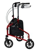 Lumex 3-Wheel Cruiser, Lightweight & Compact Folding Walker, Metallic Burgundy - Appears New&nbsp;