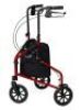 Lumex 3-Wheel Cruiser, Lightweight & Compact Folding Walker, Metallic Burgundy - Appears New&nbsp;