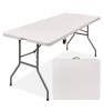 6ft Portable Folding Plastic Dining Table w/ Handle, Lock, Appears New