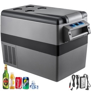 45L Portable Car Refrigerator 48 Quart Compact RV Fridge 12/24V DC & 110-240V AC Vehicle Car Truck Boat Mini Electric Freezer for Driving Travel Fishing Outdoor and Home Use -4°F-50°F. Appears New