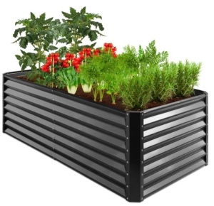 Outdoor Metal Raised Garden Bed for Vegetables, Flowers, Herbs - 6x3x2ft, Appears New