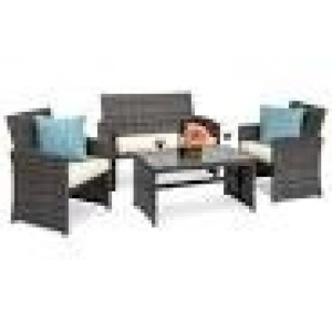 BCP SKY 5851: Outdoor Wicker Set W/ Table 