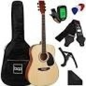 BCP  SKY  1080:  Best Choice products  Full Size  Acoustic  Guitar  Starter kit  W/ Padded  Case, Picks , Straps 