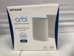 RBK50 Netgear Orbi Whole Home WiFi System, Covers up to 5,000 sq ft, Appears New, Untested, Retail - $280.00