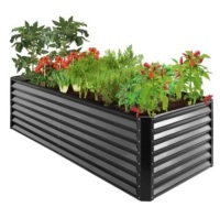 Outdoor Metal Raised Garden Bed,&nbsp;8x4x2ft