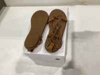 Lot of (24) Brown Sandals for Women, Assorted Sizes
