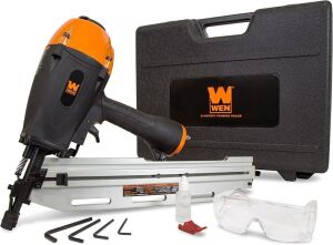 WEN 61793 21-Degree Pneumatic Framing Nailer with Carrying Case 