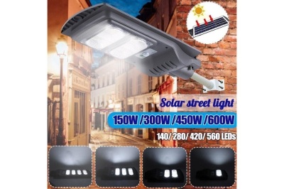 420 LEDs AUGIENB Waterproof Street Light Solar Panel 6500K ~ 7000K Cool White - Appears New, Tested/Works 