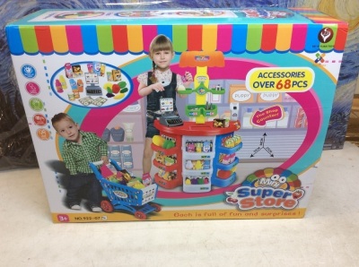 Mini Super Store Play Set with Over 68 Pieces - Appears New 