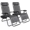 BCP. SKY 3733: Set Of 2  Zero Gravity  Patio Chair Recliners W / Cup Holders 