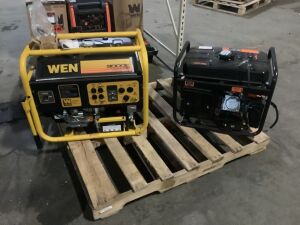 Lot of (2) WEN Portable Generators - Unknown if Complete, For Parts/Repair 