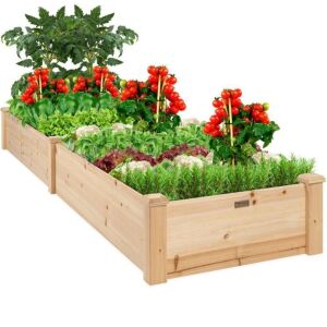 8x2ft Wooden Raised Garden Bed Planter 