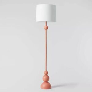 Pillowfort Floor Lamp, Coral Finish, 60" Tall 