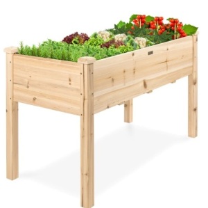 Raised Garden Bed, Elevated Wood Garden Planter Stand, Appears New