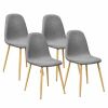 Set of 4 Gray Accent Dining Chairs 