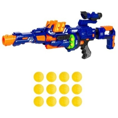 BCP. SKY. 5374 : Foam Ball Blaster Riffle  Electric  Soft Foam  Ball Long Distance  Gun  W/ Barrel  Extension 