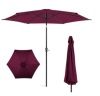 Outdoor Steel Market Patio Umbrella, 10ft, Burgundy