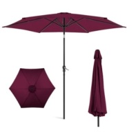 Outdoor Steel Market Patio Umbrella,&nbsp;10ft, Burgundy