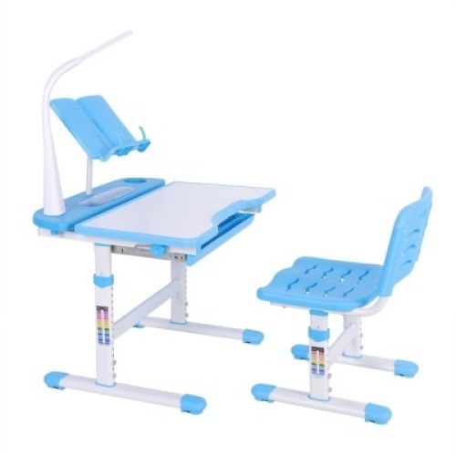 Metal Adjustable Height Children's Desk and Comfortable Chair Set with Lamp - Appears New&nbsp;&nbsp;