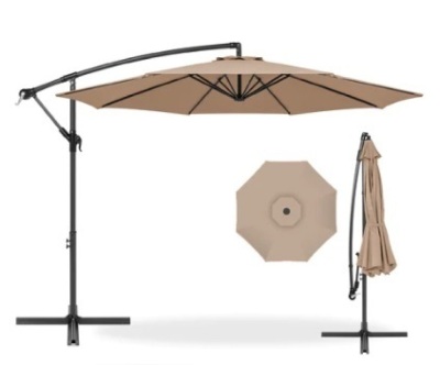 Offset Hanging Patio Umbrella, 10ft, Tan