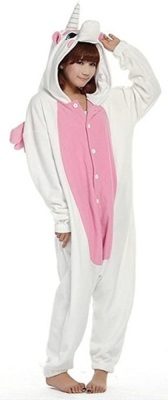 Lot of (3) WOWcosplay Kigurumi Unicorn/Pegasus Onesies, Pink & White - New