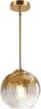 KCO Lighting Modern Gold Glass Globe Pendant Light