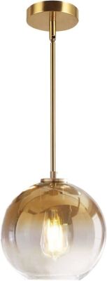 KCO Lighting Modern Gold Glass Globe Pendant Light