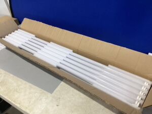 Lot of (10) HMINLED T8 LED Tube Lights, Milky Cover, 6000K 