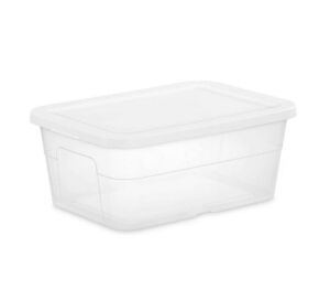 Case of (12) 16qt Clear Storage Box with Lid