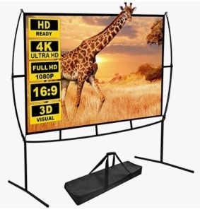 Projector Screen with Stand 100 inch, Appears New, Retail 84.99