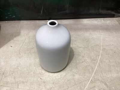 Hosley 8" White Ceramic Vase