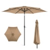 Outdoor Steel Market Patio Umbrella, 10ft, Tan