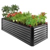 Outdoor Metal Raised Garden Bed, 8x4x2ft