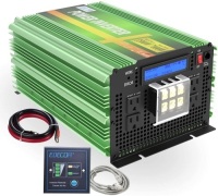 EDECOA Pure Sine Wave Power Inverter 3500W DC 12V to AC 120V with LCD Display and Remote Controller 4 AC Outlets and 1 AC Terminal Block. Appears New