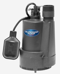 Superior Pump 1/3-HP Submersible Sump Pump, Untested, E-Commerce Return, Retail 83.85