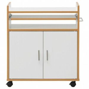 Rolling Kitchen Trolley Microwave Cart Storage Cabinet With Removable Shelf