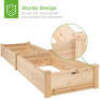 8x2ft Wooden Raised Garden Bed Planter for Garden, Lawn, Yard
