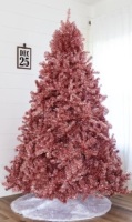 Pink Artificial Tinsel Christmas Tree w/ Foldable Stand,APPEARS NEW