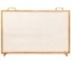 Single Panel Handcrafted Steel Mesh Fireplace Screen w/ Handles - 38x27in,NEW
